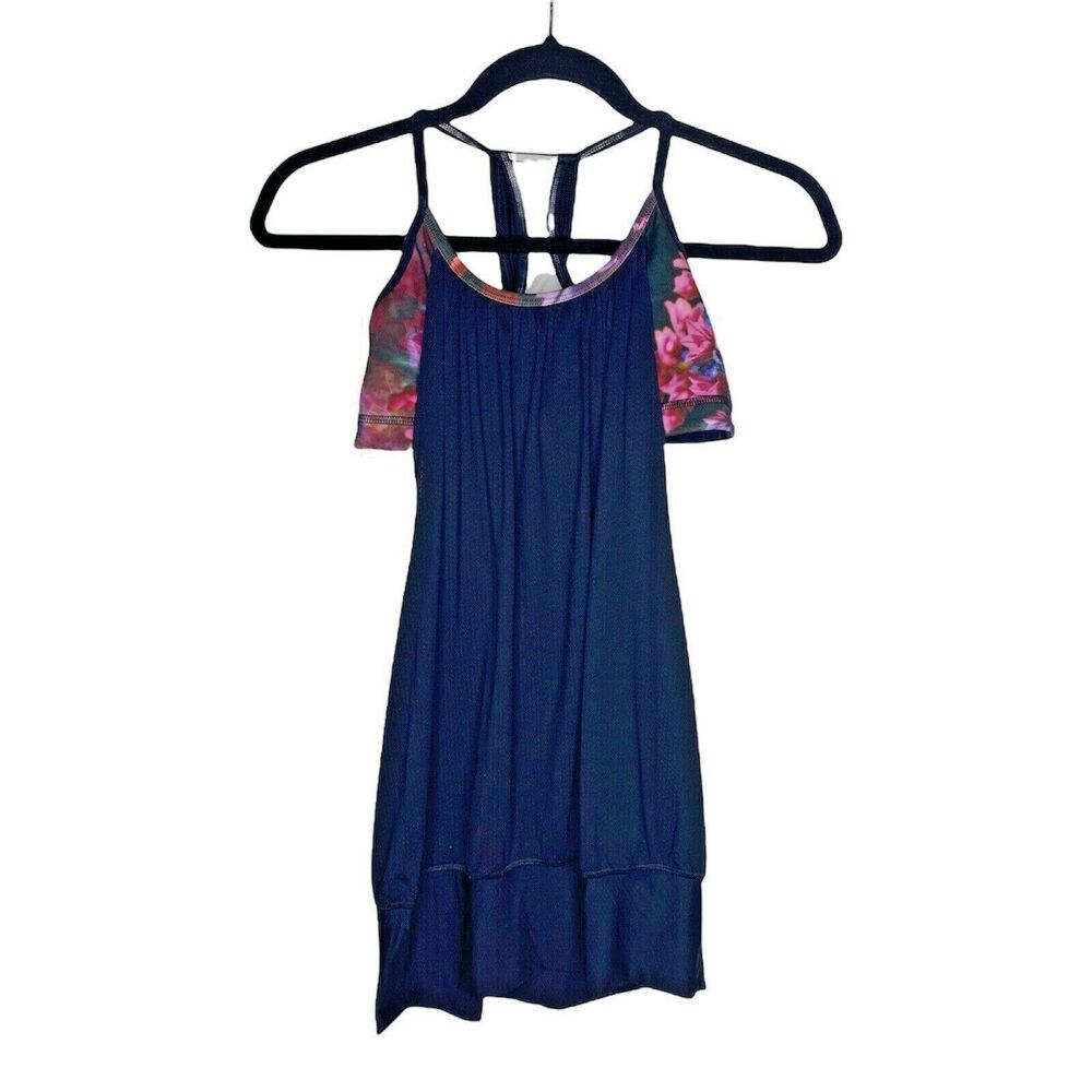 Lululemon Top Size 4 Womens Stash It Tank Floral Sleeveless Multicolor Gym Yoga